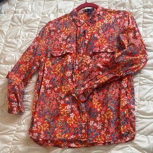 GAP Floral Blouse - Red, Blue, Yellow